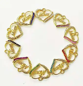 10buc mama inima farmecele pentru femei bijuterii DIY accesorii H8