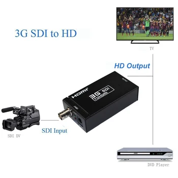 HD-SDI 3G-SDI HD Adaptor Audio Video Converter SDI2HDMI SDI2HD 2.970/1.485 Gbit/s 270Mbits/s 1080P60HZ pentru Camera HDTV