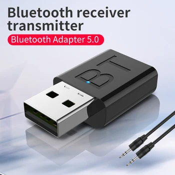 Bluetooth USB 5.0 Car Kit Wireless Muzică Stereo de 3.5 mm Jack Audio Receptor Adaptor Auto Bluetooth AUX pentru Radio Auto cu MP3 PC