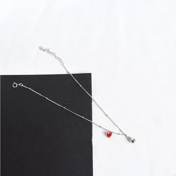 Argint 925 Clopot de Cristal Brățări pentru femei Fete Farmece Picior Desculț Lanț de Glezna Piciorului Brățară Bijuterii Accesorii de Plajă