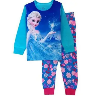 2019 Fata Tee Shirts Pantaloni De Zăpadă Copil Cămașă De Noapte Pantalon Regina Fete Pentru Copii Haine De Printesa Costume Din Bumbac Pentru Copii Seturi De Haine De Acasă