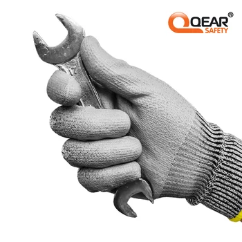 3 perechi QearSafety taie proteja nivel 3 HPPE căptușeală din tricot, PU palma acoperită, lumină-greutate, asamblarea munca