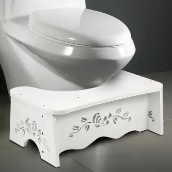 Ghemuit Toaletă Scaun Baie, Toaletă Ghemuit Scaun de 7 inch Toaletă Scaun Non-Alunecare Pad Baie Helper Asistent Picior de Scaun