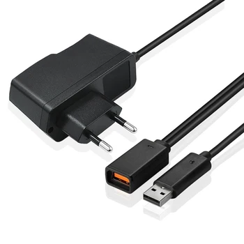 Negru AC 100V-240V Alimentare UE/SUA/marea BRITANIE Adaptor Priza USB de Încărcare Încărcător, Pentru Microsoft Xbox 360 Senzor Kinect