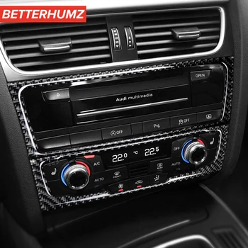 Pentru Audi A4 A5 S5 Fibra de Carbon consola centrala CD Panou Auto Folie Autocolant de evacuare a Aerului Capac Ornamental de Navigare Auto Decoratiuni Interioare