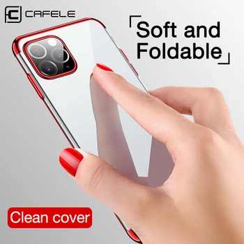 Cafele de Cristal Clar Caz Acoperire pentru iPhone 11 pro max Placare Transparent TPU Moale Caz Acoperire pentru iphone 11pro max