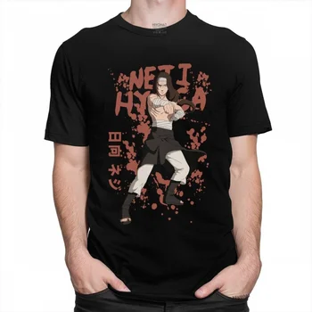 Moda de sex Masculin Neji Hyuga Naruto Shippuden T Shirt Mâneci Scurte Manga T-shirt din Bumbac Tricou Grafic Sasuke, Hinata Anime Tee Topuri