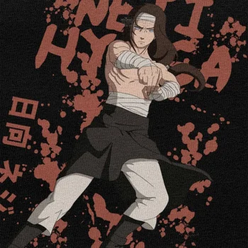 Moda de sex Masculin Neji Hyuga Naruto Shippuden T Shirt Mâneci Scurte Manga T-shirt din Bumbac Tricou Grafic Sasuke, Hinata Anime Tee Topuri