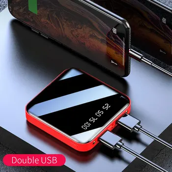 Mini Completa oglinda Display Digital 4500/10000/20000mah baterie doub suport USB de încărcare rapidă pentru iphone, huawei, xiaomi sansumg