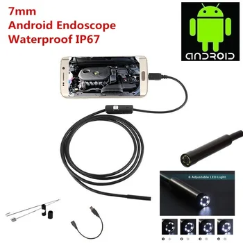 1.5/2/3.5/5mm Micro USB Endoscop cu Camera Cablu Moale IP67 rezistent la apa Borescope de Inspecție Camera pentru Android PC 7mm