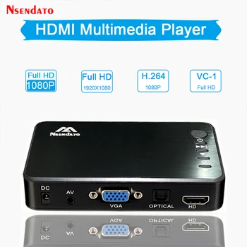 Mini Full HD Media Player multimedia, redare automată 1080P HDD Extern cu USB Media Player HD Cu Cablu VGA AV PENTRU SD U Disc MKV, RMVB