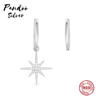 Pandoo Farmec De Modă Sterling Silver Original Copie 1:1,Asimetrice Argint Meteoriți Cercei Bijuterii De Lux Cadouri Pentru Femei