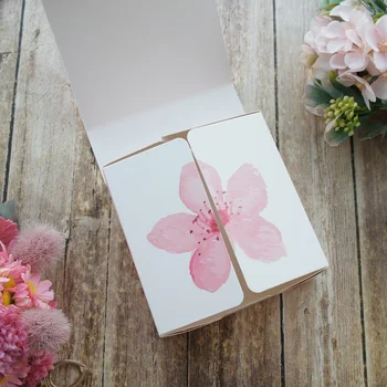 2 Dimensiunea Roz Floare de Cires Floare 10buc Macaron cu Ciocolata Cutie de Hârtie de Favoarea Nunta Petrecere de Aniversare Cadouri Ambalare