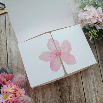 2 Dimensiunea Roz Floare de Cires Floare 10buc Macaron cu Ciocolata Cutie de Hârtie de Favoarea Nunta Petrecere de Aniversare Cadouri Ambalare