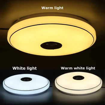 60W 40CM Moderne RGB LED Lumini Plafon iluminat Acasă APP bluetooth de Muzică Ușoară Dormitor Lămpi Inteligente Lampă de Plafon+Control de la Distanță