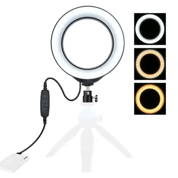 10 Inch Foto LED Selfie Inel Trepied Lumină LED-uri de Lumină Inel De Telefon cu Camera Video Studio de Make Up Lampa Cu USB Lampă în formă de Inel