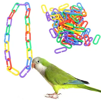 Colorate 100pc C-clipuri Cârlige Lanț C-link-uri Planor Papagal Colivie Jucărie Rat Scări Produse pentru animale de Companie pentru Papagali Papagali