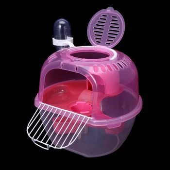 Cusca Hamster În Aer Liber, De Călătorie Portabil Dublu Strat De Plastic Care Transportă Casa De Locuit