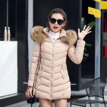 2020 Noua jacheta de iarna pentru femei haină lungă de blană cald bumbac hanorac moda subțire gros geaca de femei haina manteau femme
