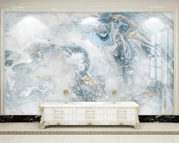 Beibehang Personalizate arta abstractă modernă marmură 3D tapet de lux, living cu TV, canapea dormitor albastru tapet de fundal