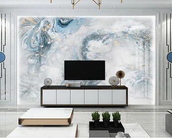 Beibehang Personalizate arta abstractă modernă marmură 3D tapet de lux, living cu TV, canapea dormitor albastru tapet de fundal