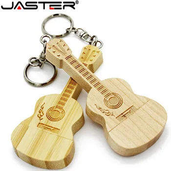 JASTER (peste 1 BUC gratuit LOGO-ul) în formă de chitară pen drive de lemn muzică unitate flash usb memory Stick stick 4 GB 8G 16GB 32GB 64GB