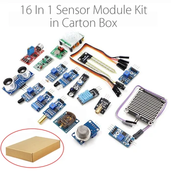 16 În 1 Modul Senzor Kit Laser Cu Ultrasunete De Evitare A Obstacolelor Pentru Raspberry Pi 2 Pi2 Pi3 Cutie De Carton Pachet