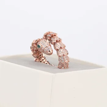 En-gros de lux bijuterii fine de înaltă calitate zircon inel sarpe de primăvară de moda rafinat inele accesorii de moda bijuterie 3 culori
