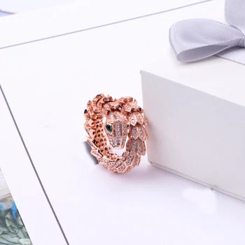 En-gros de lux bijuterii fine de înaltă calitate zircon inel sarpe de primăvară de moda rafinat inele accesorii de moda bijuterie 3 culori