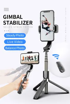 Handheld Gimbal Stabilizatori Selfie Stick Trepied Extensibil Anti-shake Telefonul Mobil Stick Suport Trepied Cu Bluetooth de la Distanță