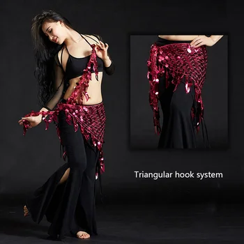 2020 nou burtă de dans hip triunghi eșarfă eșarfă dans oriental talie lanț de exercițiu talie esarfa gong bucată de dans Indian centura