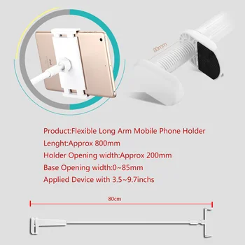 Pentru iPhone 12 11 Pro XS Max XR Suport de Telefon Pat Gooseneck Mount Brat Flexibil de Montare Clip Suportul de Prindere Stand pentru IPad mini4