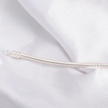 Niciodată nu se estompeze Argint 925 Lanț Brățară cu S925 a se Potrivi Logo-ul DIY Margele Farmece Femeile Handmade Cadou de Craciun Originale Bijuterii