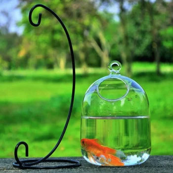 Agățat De Sticlă Rezervor De Pește Creative Pesti De Acvariu Bol Transparent Rezervor Peștișor Planta Vaza De Flori De Sticla Pentru Desktop Acasă Decor