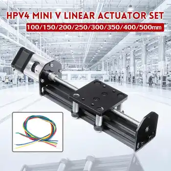 HPV4 ghidaj Liniar Set Deschide construiește Mini V Actuator Liniar 100-500 mm Module Liniare cu 17HS3401S Motor pas cu pas