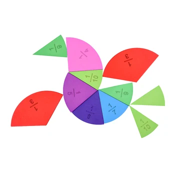 Circular Fracțiuni De Numărare Din Lemn Pentru Copii De Educație Timpurie De Învățare Matematica Jucarii Copii Cele Mai Bune Puzzle Iluminare Jucărie Cadouri