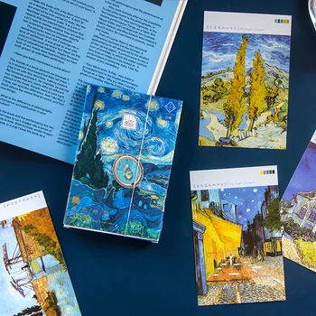 30 Buc/Set Van Gogh, Monet Pictură în Ulei Serie de cărți Poștale INS Albastru Stil Felicitare care Doresc Carduri Card Mesaj