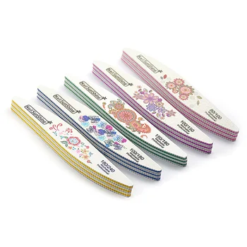 5pcs Flori Colorate de Unghii Fișiere Tampon 80/100/150/180/240 Manichiura Șlefuire Tampon Bloc UV Gel de unghii Nail Art Instrumente Pedichiura