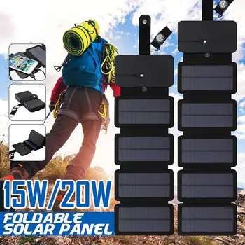 LEORY 15W/20W Pliere Panouri Solare, Celule baterie de soare putere de Ieșire USB de încărcare rapidă Dispozitive Portabile pentru Smartphone-uri