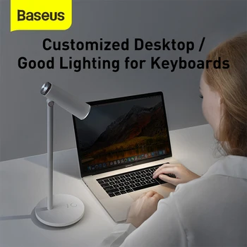 Baseus fără Trepte Reglabile LED-uri USB Lampa de Birou, Lampa de Birou de Lectură de Protecție a Ochilor Studiu Lampa USB Reîncărcabilă Lampă de Lucru USB Gadget