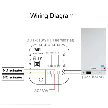 BEOK BOT-313WIFI de Gaz Boiler de Încălzire Termostatul Inteligent Wifi Regulator de Temperatura pentru Cazane de Lucru cu Alexa de Start Google
