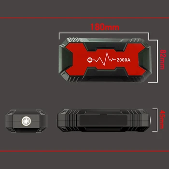 Houde Masina Jump Starter Auto Baterie Power Bank cu Iesiri Dual USB LED Lanterna SOS pentru situații de Urgență Jump Starter Auto