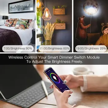 Viața inteligentă/Tuya APP Control de la Distanță 2 Banda 2 Mod de DIY WiFi Inteligent de Lumină LED Dimmer Modul de Comutare de Lucru cu Alexa de Start Google