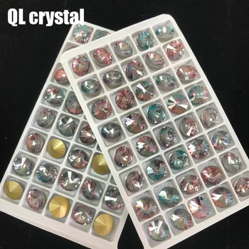 QL Cristal de Turmalina K9 Sticla 12mm Rotund Pointback de Lux Piatra pentru DIY saci de îmbrăcăminte pantofi Bijuterii accesorii