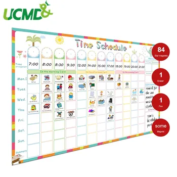 Magnetic calendar Calendar Țineți Magneti WhiteBoard Comportament Recompensa Graficul 40pcs Magnetic Treburile Card de Copii, Jucarii Educative