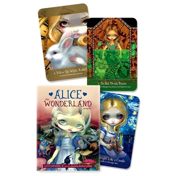 Alice În Țara Minunilor Oracle Carduri Full English 45 Pachet De Cărți De Tarot Divinație Soarta Petrecere De Familie Tabla De Joc