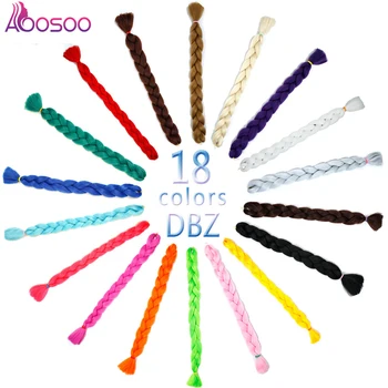 AOOSOO moda Jumbo Panglica de Păr Pătrime Impletituri Culoare Pură de Păr Expresie Împletirea Părului 82inch articole pentru acoperirea capului