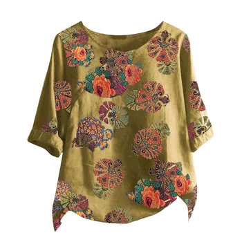 2020 Femei Teuri Lenjerie de pat din Bumbac cu Maneci Scurte Tipărite O-Gât Doamnelor T-Shirt, Bluze Casual de Vara Harajuku рубашка женская Moda
