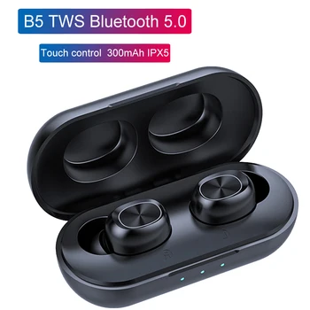 B5 TWS Bluetooth 5.0 Căști fără Fir de Control Tactil Pavilioane Impermeabil 9D Căști Stereo Sport Blutooth Cască auditiv