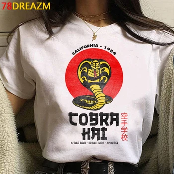 Fierbinte Karate Cobra Kai Grafic Tricouri Barbati Kawaii Vara Topuri de Moda Harajuku tricouri Haioase Desene animate Cobra T-shirt Unsiex Tricou de sex Masculin